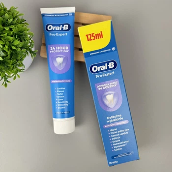Зубная паста Oral-B Pro Expert Whitening Crystals Нежное Отбеливание с фторидом олова 125 мл для защиты от кариеса и пятен