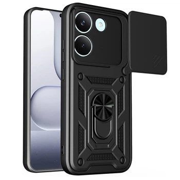 Чехол Fiji Camera Defence для Poco X8 Pro бампер с защитой камеры и подставкой Black