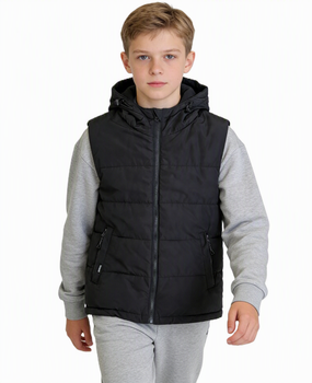 Двосторонній жилет для хлопчика AKN 071064 New Style чорний 170 см