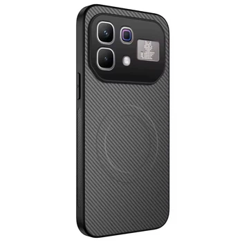 Чехол Carbon Shield with Ring для Infinix Note 60 / 60 Pro с поддержкой беспроводной зарядки gray