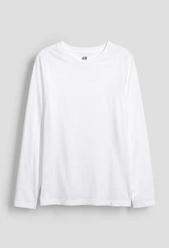 Дитячий лонгслів для хлопчика H&M 98-104 см Білий (0575A)