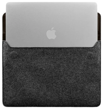 Чехол-конверт BlankNote для MacBook 16″ кожа + фетр темно-коричневый Crazy Horse 52094