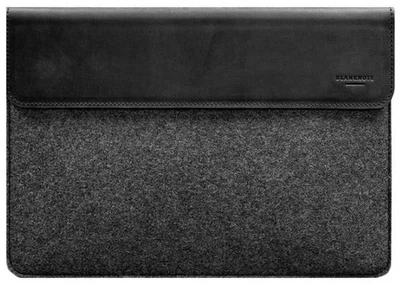Чехол-конверт BlankNote для MacBook 16″ кожа + фетр черный Crazy Horse 52086