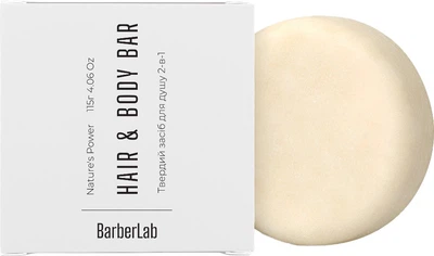 Твердое средство для душа 2-в-1 BarberLab Nature's Power Hair & Body Bar 115 г (4820267053009)