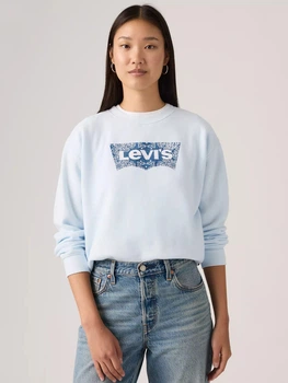 Світшот на флісі жіночий Levi's 342434131 XL Блакитний (1160260419)