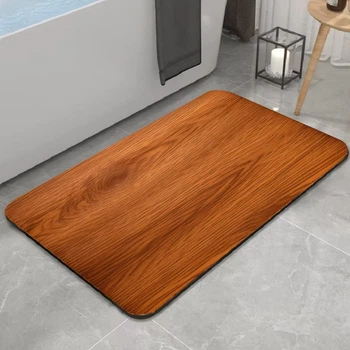 Коврик для ванной DECOR, Диатомитовый, 80x50 см, Влаговпитывающий, Антискользящий, Cherry (7802907)