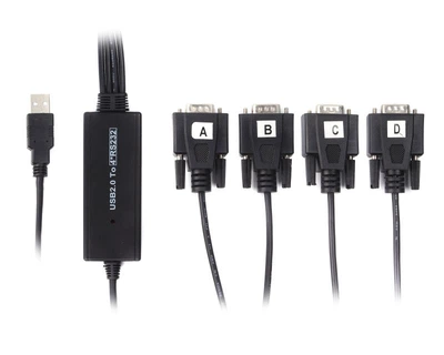 Кабель-переходник Viewcon VE671 USB 2.0 на 4 COM, 1 м