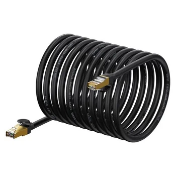 Интернет-кабель сетевой патч корд 30 метров Baseus High Speed RJ45 CAT7 10 гигабит / сек (WKJS011001) черный