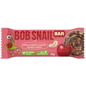 Батончик детский Bob Snail Яблоко, вишня, кешью и крисы киноа 35 г (1740729)