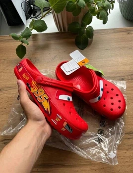 Мужские кроксы Красные Маквин 45-46 размер Lightning McQueen Crocs Crocban