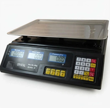 Торговые электровесы со счетчиком цены Crystal CR 50 kg 6v (2gm) sa90753