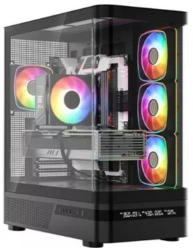 Obudowa MODECOM Volcano AQ200 ARGB MIDI BLACK (MC-A-AQ200-4FA-B)