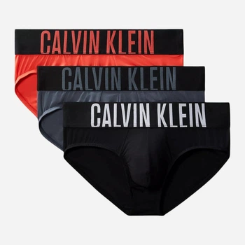 Набор трусов брифов мужских хлопковых Calvin Klein NB3610(Black-Turbulence-Vermillion Brown) L 3 шт Микс (014056448655)