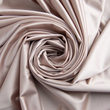 Тканина трикотаж SILKY 160 г/м2 ширина 175 см преміальна блискуча тканина для легінсів і топів беж/пудровий