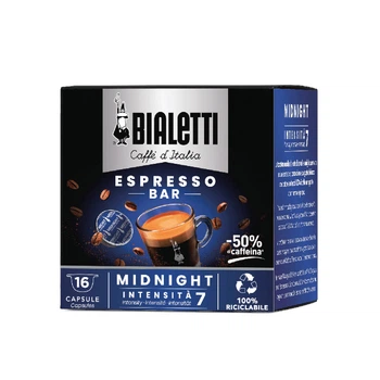 Капсулы Bialetti Caffe d'Italia Midnight для кофемашин Gioia, интенсивный вкус, 16 шт.