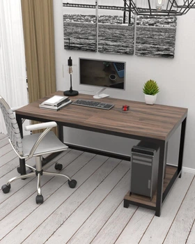 Компьютерный стол в стиле лофт EcoLoft Аскольд DSP-1504-8 Дуб Ливорно