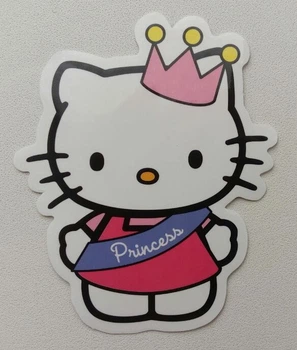 Стикер этикетка наклейка самоклейка Kitty Princess (7,5см х 6,5см)