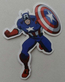 Стикер этикетка наклейка самоклейка Captain America 2 (6,5см х 8,5см)