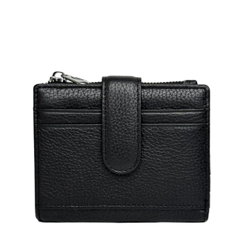 Шкіряний гаманець Genuine Leather чорний G3008 black