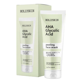 Маска для лица с гликолевой кислотой HOLLYSKIN Glycolic AHA Acid Face Mask, 100 мл (4823109700321)