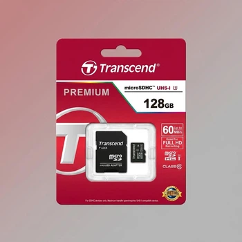 Карта пам'яті MicroSD 128GB Transcend/C10+SD