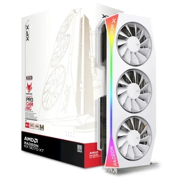 Видеокарта XFX Mercury AMD Radeon RX 9070XT OC White Magnetic Air Edition with RGB (RX-97TMARGW9)