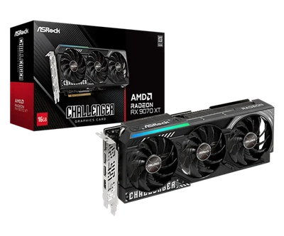 Видеокарта ASRock Radeon RX 9070 XT Challenger (RX9070XT CL 16G)