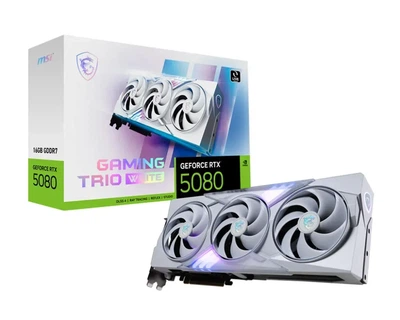 Видеокарта MSI GeForce RTX 5080 GAMING TRIO WHITE (RTX 5080 16G GAMING TRIO WHITE)