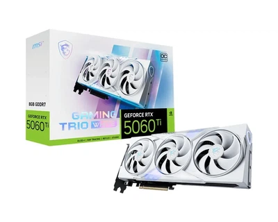 Видеокарта MSI GeForce RTX 5060 Ti GAMING TRIO OC WHITE (RTX 5060 Ti 8G GAMING TRIO OC WHITE)