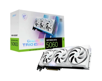 Видеокарта MSI GeForce RTX 5060 GAMING TRIO OC WHITE (RTX 5060 8G GAMING TRIO OC WHITE)