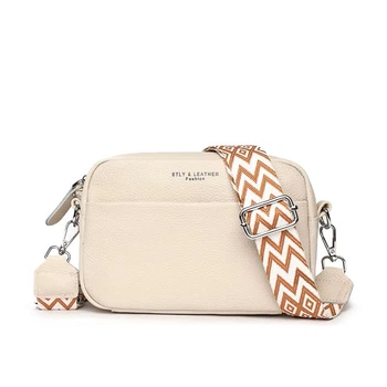 Стильна жіноча сумка cross-body з натуральної шкіри Gran-500 біла