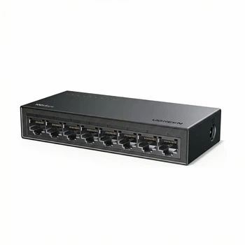Коммутатор сетевой UGREEN 8-портовый Gigabit Ethernet Switch в алюминиевом корпусе Black (CM632)