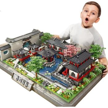 Конструктор Snaen «Сучжоуский сад» для мальчиков, совместим с Lego
