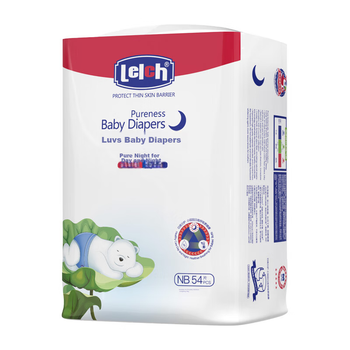 Подгузники ночные Lelch Day And Night Pure NB (до 5 кг), 54 шт