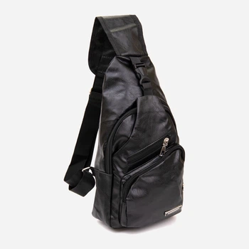 Сумка слинг через плечо мужская Vintage leather-20568 Черная