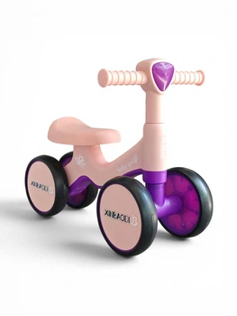 Детский толокар беговел музыкальный Xinbaodi Baby Go 169 возраст от 1 года Pink-Violet