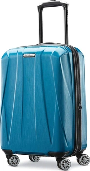 Валіза Samsonite Centric 2 Caribbean Blue 55 см USA (Ручна поклажа) колеса спінер, кодовий замок TSA