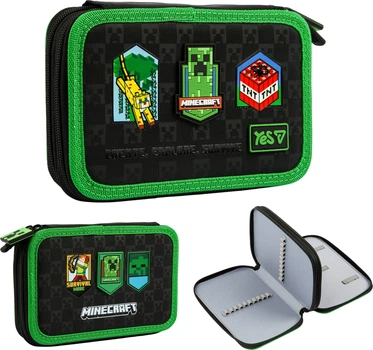 Пенал жесткий Yes двойной HP-01 Minecraft Adventure (533718)