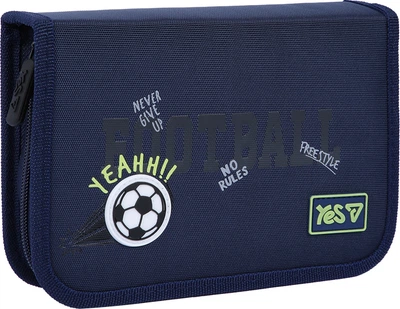 Пенал жесткий Yes одинарный с клапаном HP-03 Football (533869)