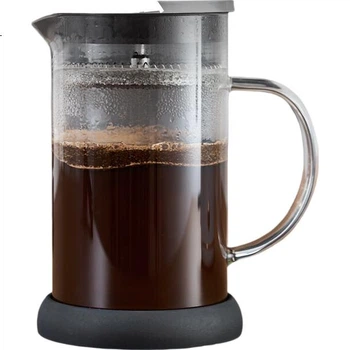 JD Original French Press Pot, скляний фільтр для кави ручного заварювання з потовщеного термостійкого скла, велика ємність 700 мл