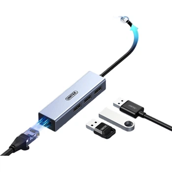 Хаб UNITEK H205A USB-Ethernet 100 Мбіт/с, 3 порти