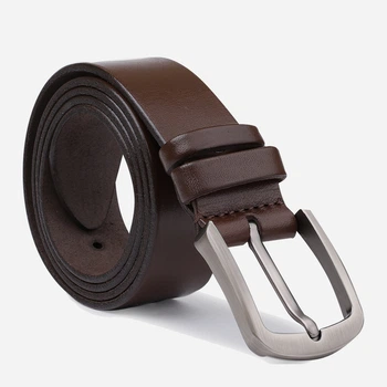 Ремінь чоловічий з натуральної шкіри Vintage leather-20726 123 см Коричневий
