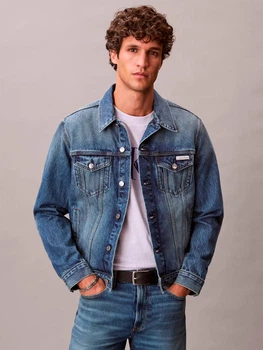 Джинсовая куртка мужская Calvin Klein 923980653 L Синяя (1159930750)