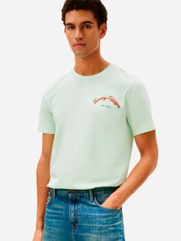 Футболка хлопковая длинная мужская Tommy Hilfiger 699762846 L Зеленая (1160162145)