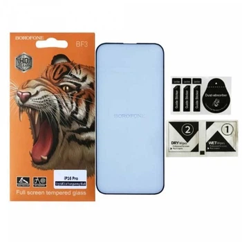 Захисне скло BOROFONE for iPhone 16 Pro/iPhone 17 чорне