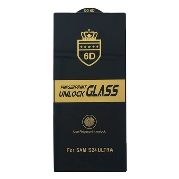 Захисне скло 6D Anti-static for Samsung S24 Ultra чорне тех пак