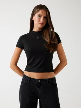Футболка короткая женская Guess 741128617 S Черная (1159955929)