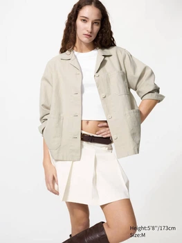 Куртка демисезонная женская Uniqlo 885030772 S Бежевая (1160015833)