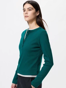 Лонгслив длинный женский Uniqlo 652251550 XL Зеленый (1160763733)