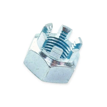 Гайка М12х1,25 корончатая 8кл цинк (мелкая резьб) Metalvis